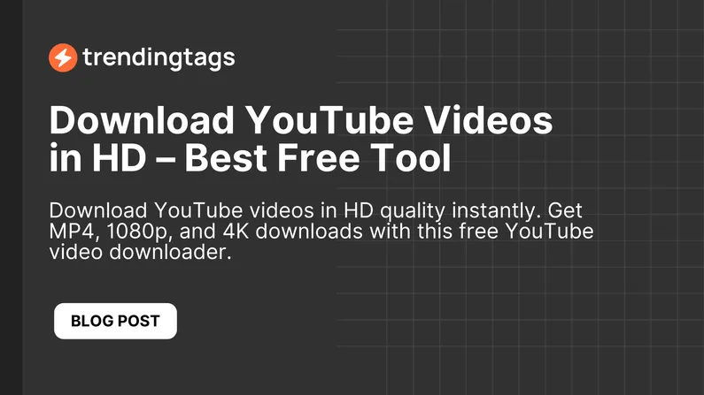 Download YouTube Videos in HD – Best Free Tool