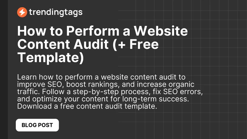 How to Perform a Website Content Audit (+ Free Template)  